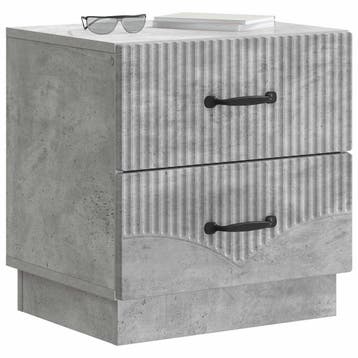 vidaXL Nachtkastje Betongrijs 43 x 34,5 x 44,5 cm Bewerkt, Minder dan 45 cm, Verzenden, Nieuw, Minder dan 55 cm