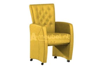 Eetkamerstoel Carina - eetkamerstoelen - Geel, Huis en Inrichting, Stoelen, Nieuw, Stof
