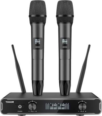 UHF Karaoke Microfoon Set | 60M Bereik | Tweedekansje, Ophalen of Verzenden, Nieuw, Zangmicrofoon, Draadloos
