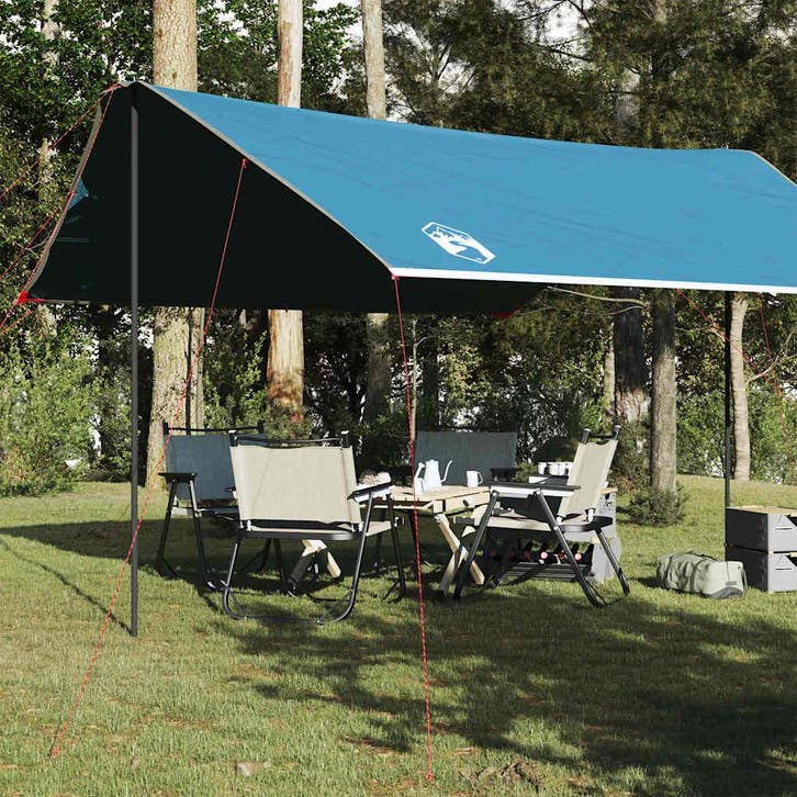 vidaXL Kampeerluifel waterdicht 460x305x210 cm blauw, Caravans en Kamperen, Tenten, Nieuw, tot en met 2, Verzenden
