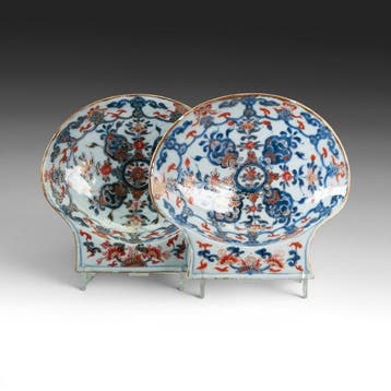 Schaal (2) - Porselein - Kangxi periode, Antiek en Kunst