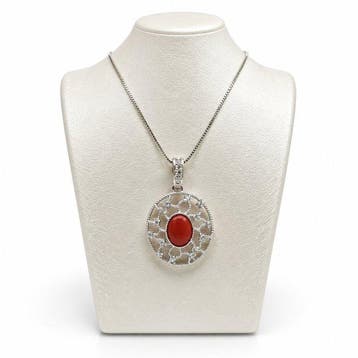 Koraal - Argento 925 - Ketting met hanger - Italiaans