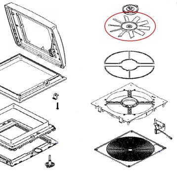 Thule Vent Motor + Fan Blade Ventilator, Nieuw