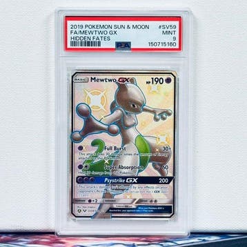 Pokémon Graded card - FA/MEWTWO GX #SV59 - Pokémon - PSA 9, Nieuw
