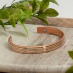 Koperen gezondheids-klemarmband met 2 magneten, Ophalen of Verzenden, Nieuw