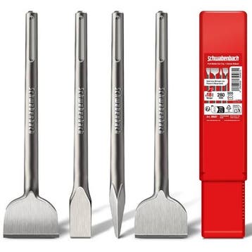 SDS max beitel set 4 delig 280mm, Doe-het-zelf en Verbouw, Verzenden, Nieuw