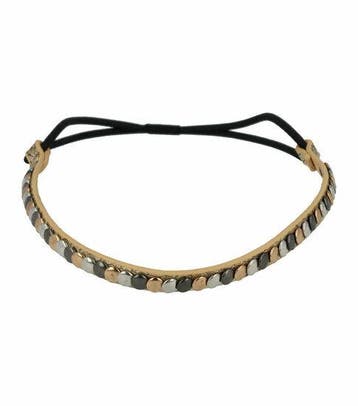 Haarband Sierband 1cm - Studs - Goud Grijs Zilver, Nieuw