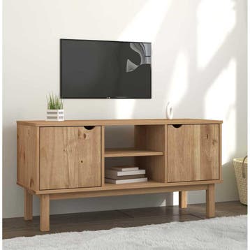vidaXL Tv-meubel OTTA 113,5x43x57 cm massief grenenhout, 100 tot 150 cm, Verzenden, Nieuw, Minder dan 100 cm