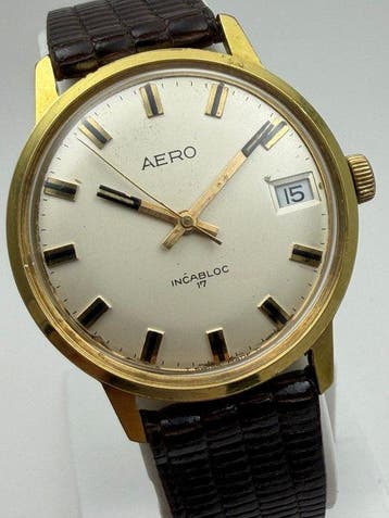 Aero - Incabloc 17 Jewels – ST96 – Manual Wind – Swiss Made, Sieraden, Tassen en Uiterlijk, Horloges | Heren, Nieuw