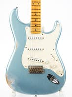 Fender Custom Shop Total Tone 56 Stratocaster Ice Blue Me..., Ophalen of Verzenden, Zo goed als nieuw, Solid body