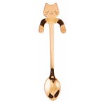 Fako Bijoux - Theelepel / Koffielepel Hangende Kat - Rosé, Verzenden, Nieuw