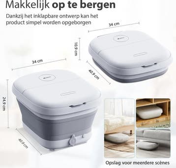 Heevey Voetenbad - Voetbad met massage - Voetmassage, Ophalen of Verzenden, Nieuw