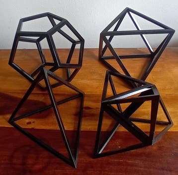 Armillarium - Figures de Platon - Lot de 4 figures Da Vinci