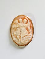 Cameo - 18 karaat Geel goud - Cornalina-XXe eeuw
