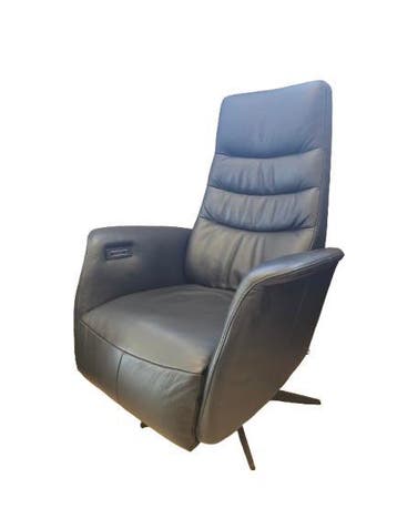 Zwart leren sta op stoel Gealux met ACCU, als nieuw!, Huis en Inrichting, Minder dan 75 cm, Nieuw, Ophalen of Verzenden, 50 tot 75 cm