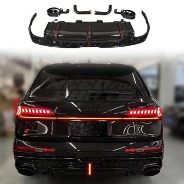 LED Diffuser With Black Exhaust Tips Voor Audi Q7 S Line/SQ7, Ophalen of Verzenden, Nieuw