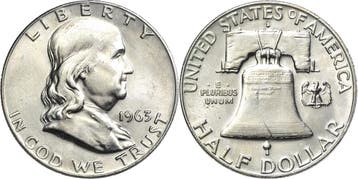 1/2 Dollar 1963, Vereinigte Staaten von Amerika, Verzenden