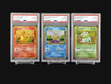 Pokémon - 3 Graded card - Charmander, Squirtle, Bulbasaur, Nieuw