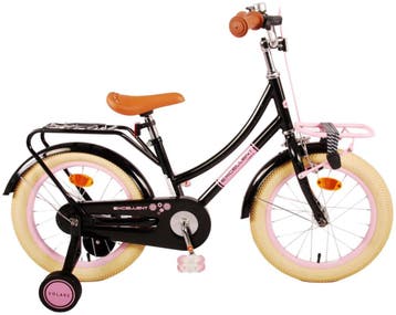 Volare Excellent Kinderfiets - Meisjes - 16 inch - Zwart - 9, Fietsen en Brommers, Fietsen | Kinderfietsjes, Overige merken, Zijwieltjes