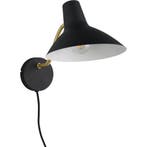 LED Wandlamp Zwart/Goud - Metalen Vloerlamp & LED Vloerlamp, Ophalen of Verzenden, Nieuw