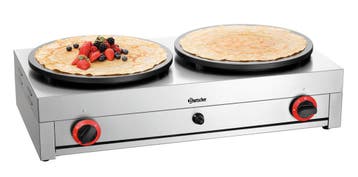 Bartscher Crêpe-bakplaat 2CP400G | Gas | 2x Ø40cm | 850x520x, Ophalen of Verzenden, Nieuw in verpakking