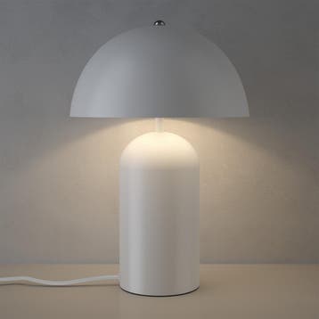Kleine retro-tafellamp Altea, paddenstoeldesign, 40W - wit, Huis en Inrichting, Lampen | Tafellampen, Verzenden, Nieuw