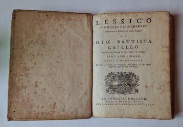 Gio: Battista Capello - Lessico farmaceutico-chimico - 1763