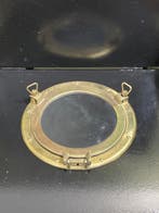 Wandspiegel - Verguld messing - Hublot - Putspiegel