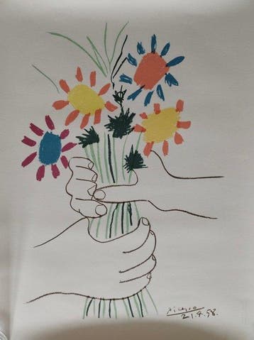 Pablo Picasso (1881-1973) - Bouquet de la Paix, 1958, Antiek en Kunst