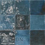 Handvorm tegels met schakering 10x10 Zellige Azul Oscuro bla, Verzenden, Nieuw