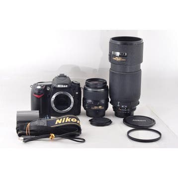 Nikon D90 with 2 lens AF 80-200/2.8D and AF-S 18-55mm set, Nieuw