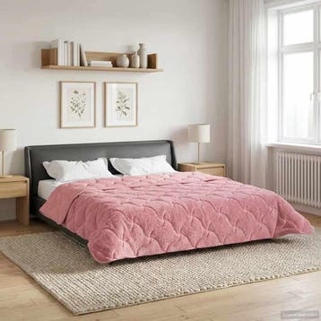vidaXL Winter Dekbed Roze 240 x 260 cm Microfiber en Teddy, Verzenden, Nieuw, Roze