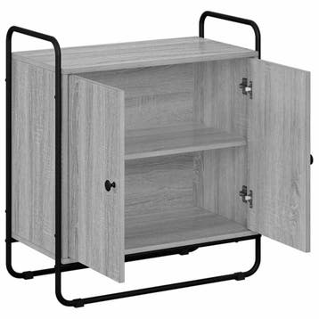 vidaXL Dressoir Grijs Sonoma 68 x 35 x 75 cm Bewerkt hout, Verzenden, Nieuw, Overige houtsoorten, Minder dan 50 cm