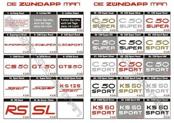 Nu Alle soorten Zundapp Stickers bij De Zundappman, Verzenden, Nieuw, Overige typen
