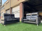 STRESSLESS Wave  bankstel zwart leer design  banken, Design, Driepersoons, Rechte bank, Leer