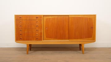 Vintage dressoir | Teak | 160 cm | Model Borgia, Ophalen of Verzenden, Nieuw