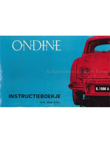 1960 RENAULT ONDINE INSTRUCTIEBOEKJE NEDERLANDS