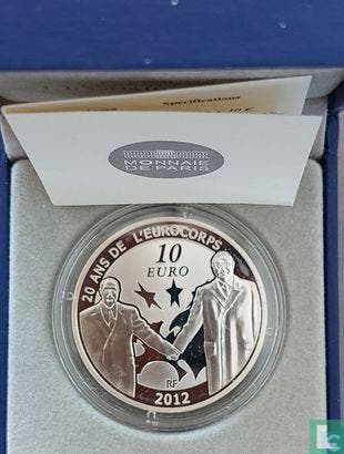 Frankrijk 10 euro 2012 (PROOF) 20 years of Eurocorps, Verzenden, Goud, Frankrijk, 10 euro