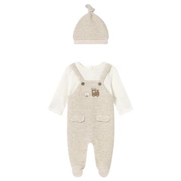 Mayoral Ivory & Beige Babygrow Set - 56 (1-2 maanden), Ophalen of Verzenden, Nieuw