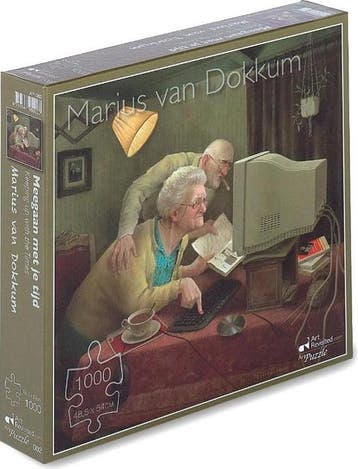 Marius van Dokkum - Meegaan met je Tijd Puzzel (1000, Hobby en Vrije tijd, Verzenden, Nieuw
