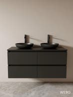 SALE Badkamermeubel INCLUSIEF mat zwarte waskommen en kranen, Huis en Inrichting, Ophalen of Verzenden, Nieuw, Overige typen