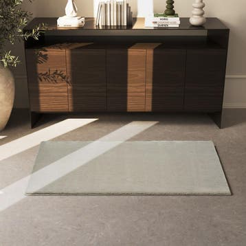 Kortpolig vloerkleed Soft Zone - 80 x 150 cm, zandkleur, Verzenden, Nieuw