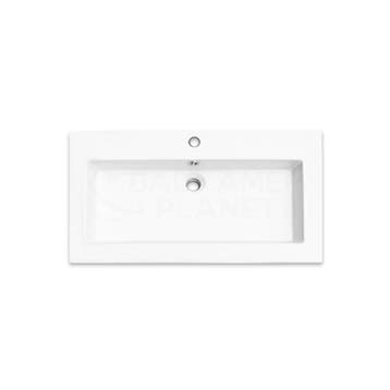 Sani Royal Ceramico Wastafel Keramiek Wit 100x47x5, Nieuw