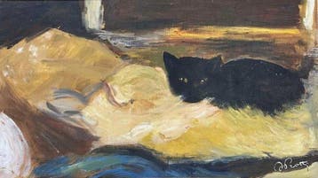 Alfredo Protti (1882-1949) - Gatto che dorme