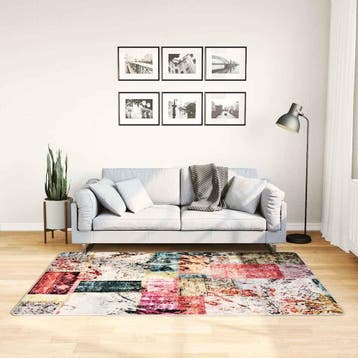 vidaXL Vloerkleed wasbaar patchwork 120x180 cm meerkleurig, Huis en Inrichting, Stoffering | Tapijten en Kleden, Verzenden, Nieuw