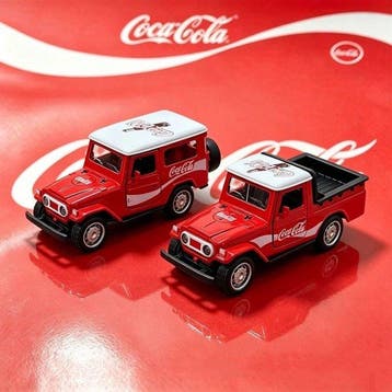 Coca Cola - Modelauto (2) - Toyota Land Cruiser FJ40 style, Nieuw