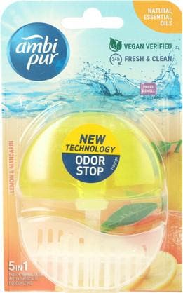 Toiletblok Ambi Pur Lemon & Mandarin navulbaar 55 ml, Huis en Inrichting, Schoonmaakartikelen, Verzenden