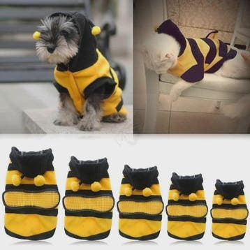 Schattige Bijen Fleece Hoodie voor Honden en Katten - Warm &, Verzenden, Nieuw