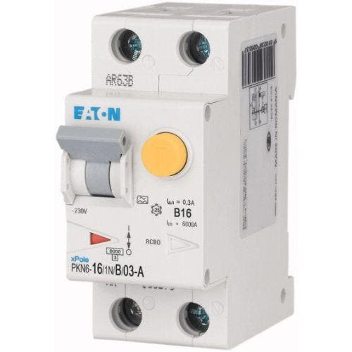 Eaton aardlekautomaat 1P+N B16 300mA PKN6-16/1N/B/03-A-MW, Doe-het-zelf en Verbouw, Elektra en Kabels, Nieuw, Ophalen of Verzenden