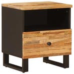 vidaXL Bed kast met lade Bruin 40 x 33 x 46 cm Massief Mango, Minder dan 45 cm, Verzenden, Nieuw, Minder dan 55 cm